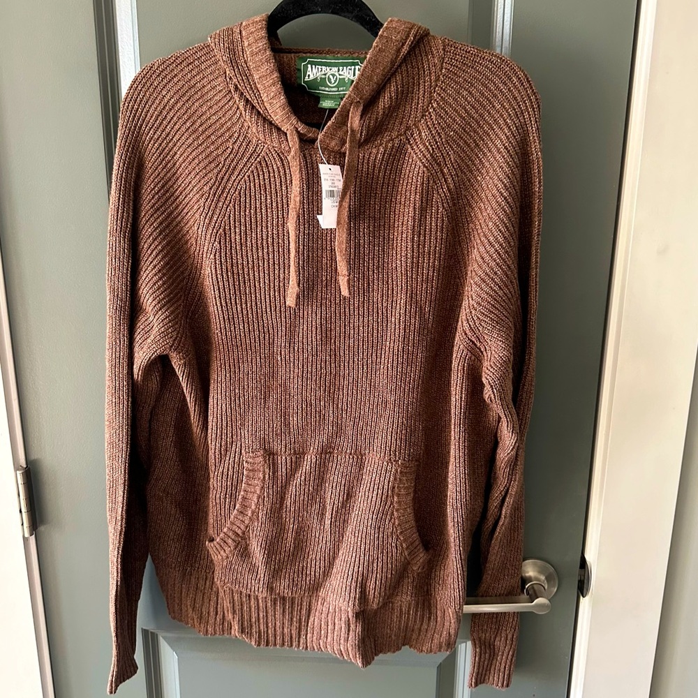 NWT Vintage Women’s American Eagle Speckled Hoodie Sweater in Brown
